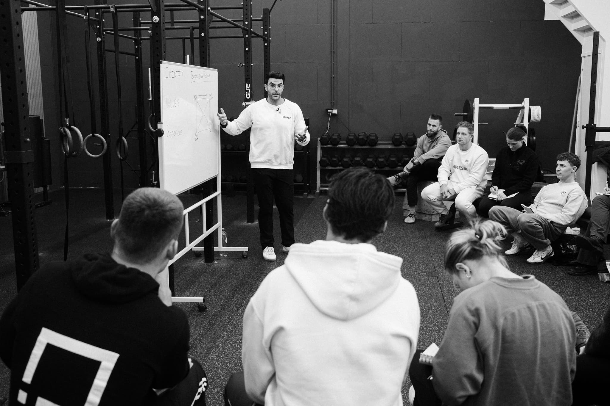 Richard Aceves teaching coaches at a Moved Academy workshop